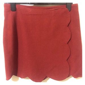 Cute, fun & flirty scallop-edged wrap skirt!